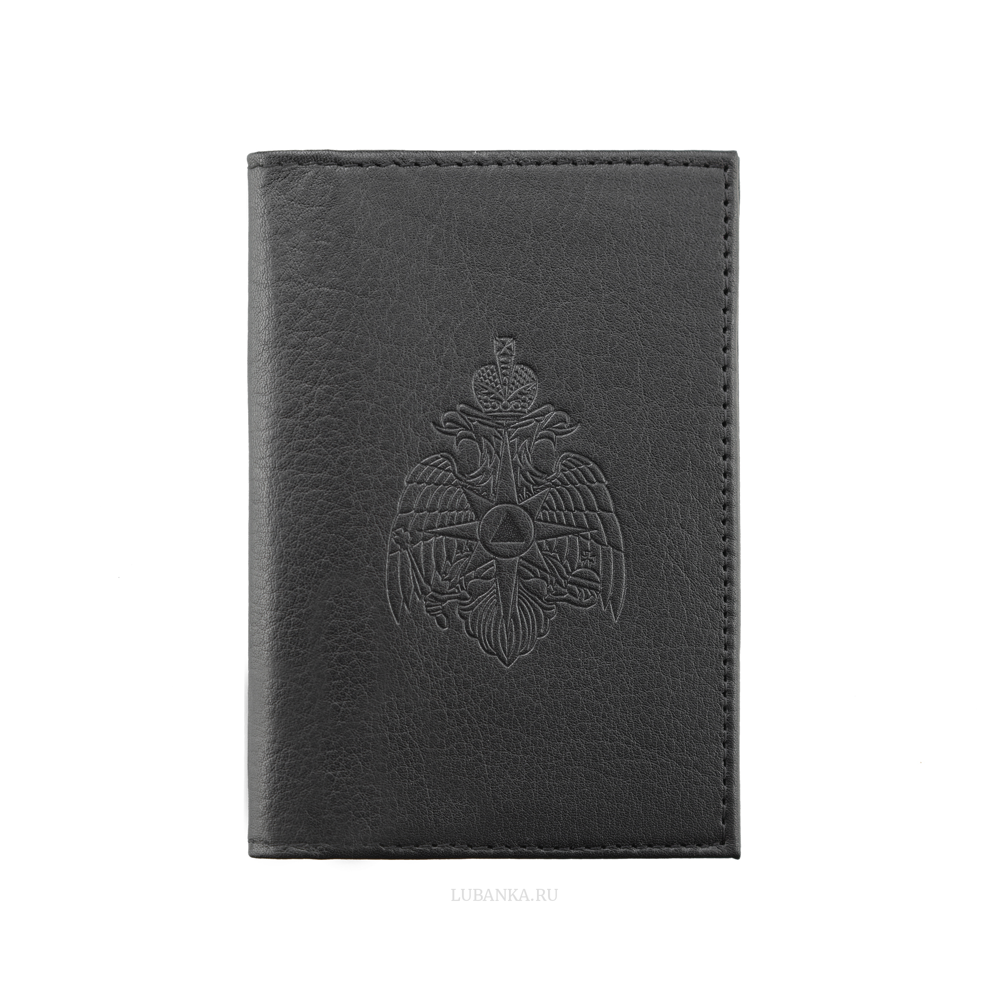 Обложка для автодокументов МЧС с жетоном черная