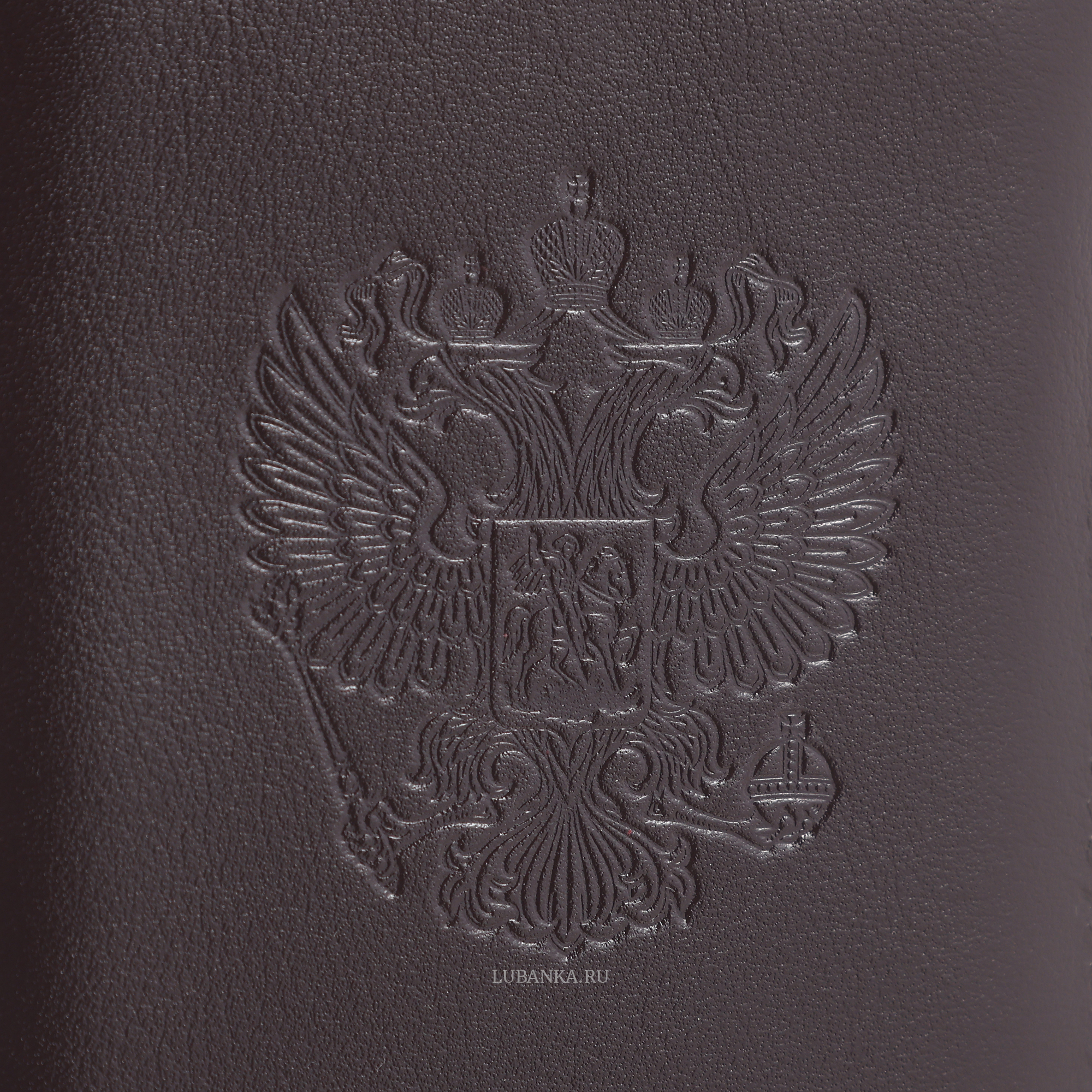 Обложка для автодокументов Россия с картхолдером бордовая